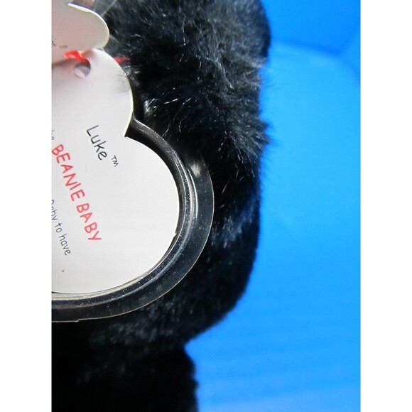 VTG TY Beanie Buddy LUKE Black Lab Dog 10" Plush Stuffed Animal Toy 2001 W/Tag - Picture 11 of 12